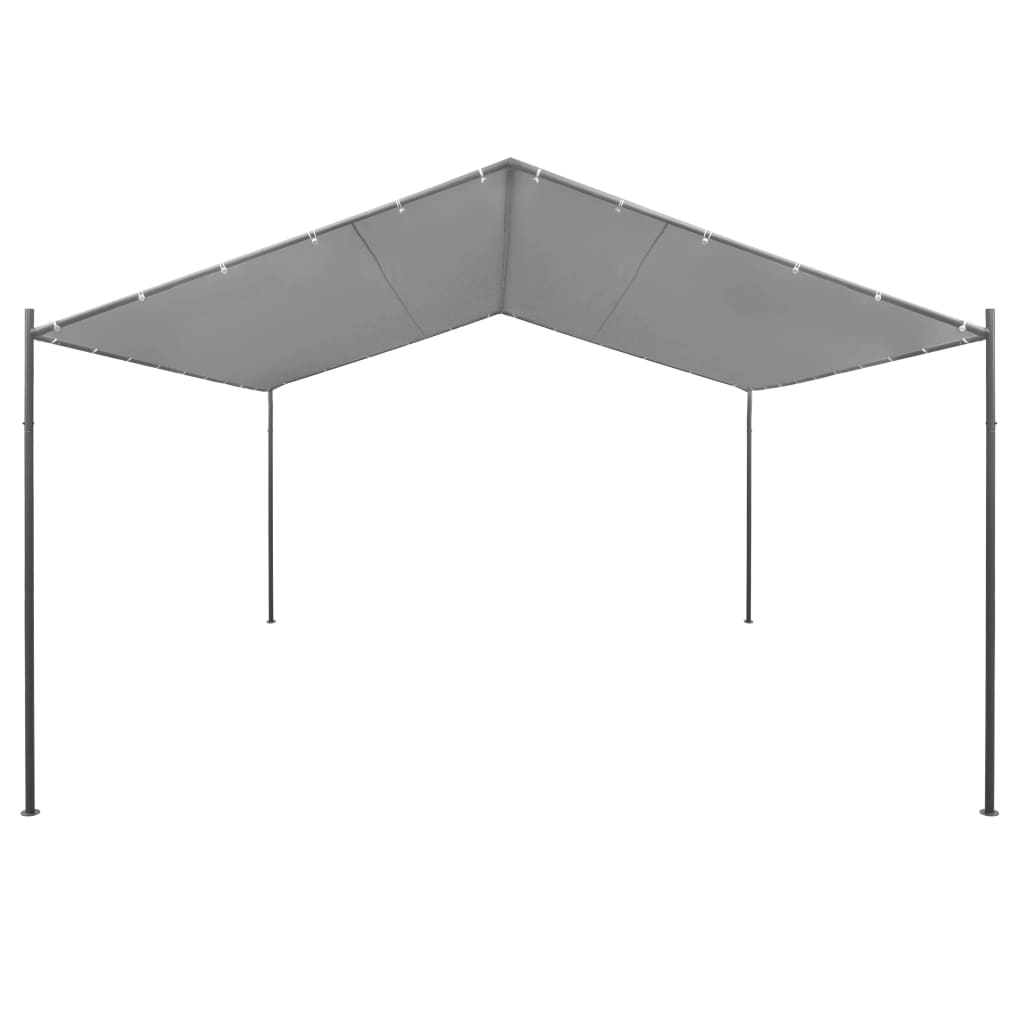 Gartenpavillon Stahl 400 x 400 x 260 cm Anthrazit