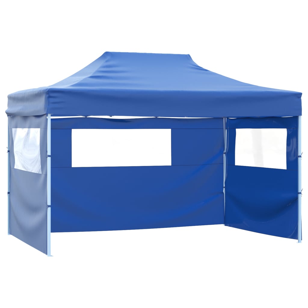 Faltzelt mit 3 Seitenteilen 3x4,5 m Blau