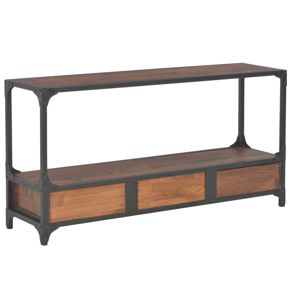 TV-Schrank mit 3 Schubladen 120x30x60 cm Massivholz Kiefer