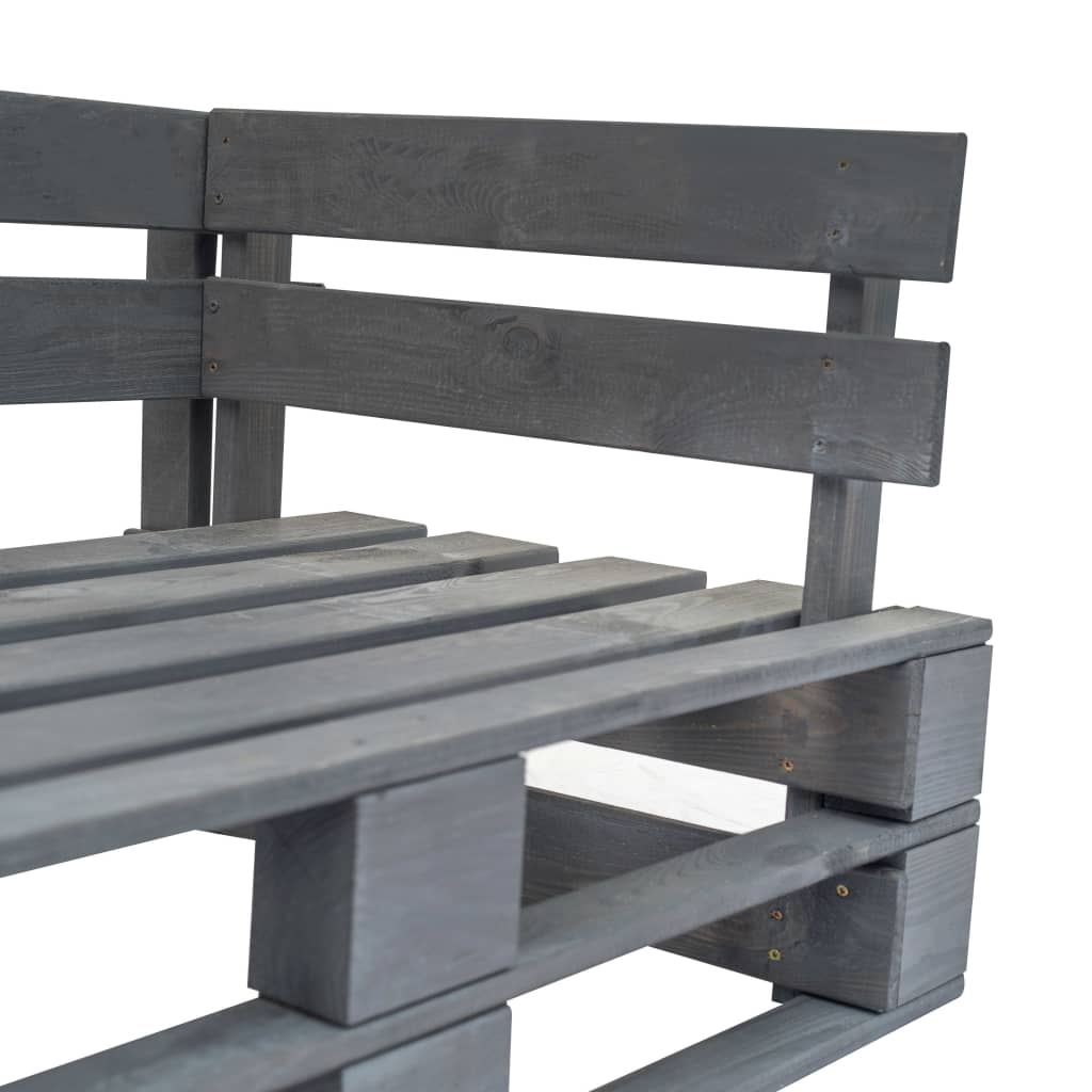 Outdoor-Sofa Paletten mit Kissen in Rot Kiefernholz