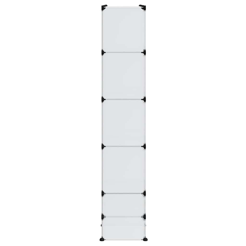 Modularer Schrank mit 18 Fächern Weiß 37x146x180,5 cm