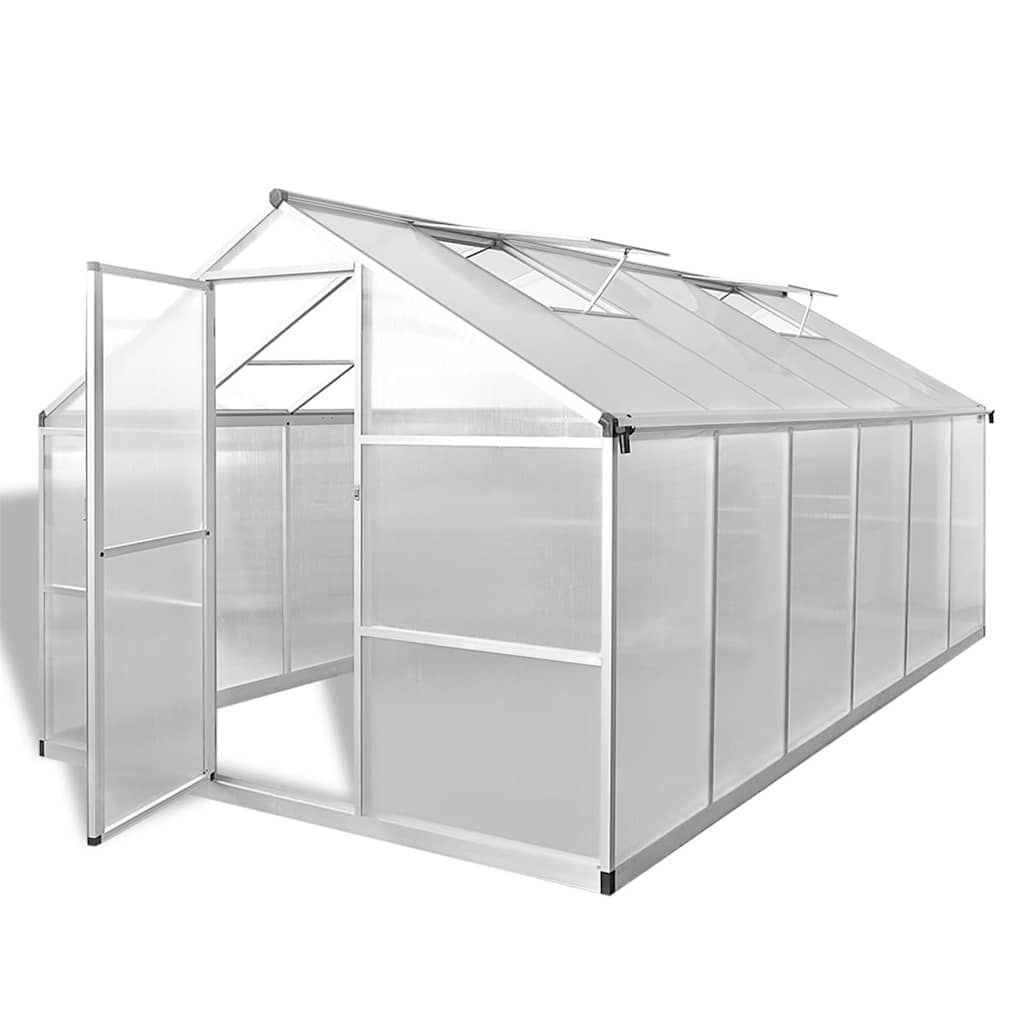 Gewächshaus mit Fundament Verstärkt Aluminium 9,025 m²