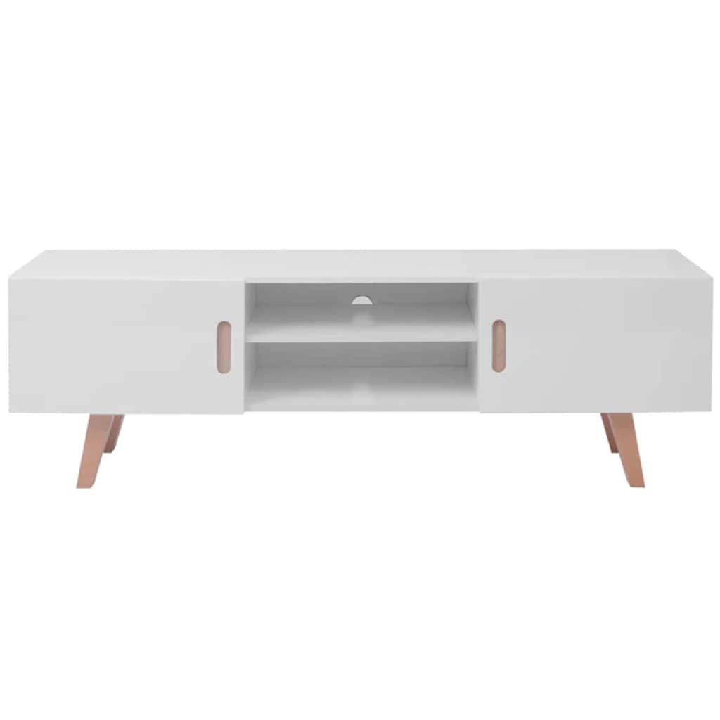 TV-Schrank MDF 150x35x48,5 cm Hochglanz-Weiß
