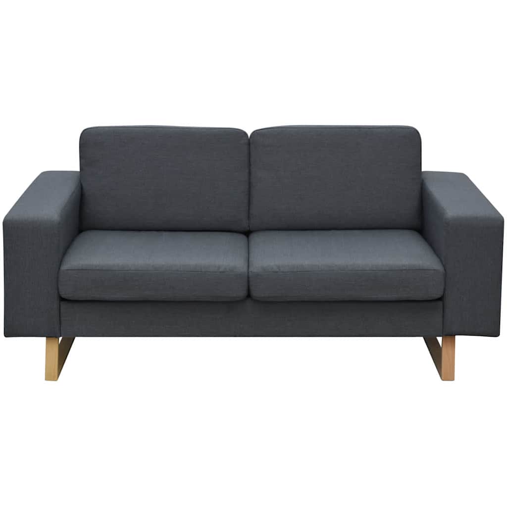 2-Sitzer und 3-Sitzer Sofa Set Dunkelgrau