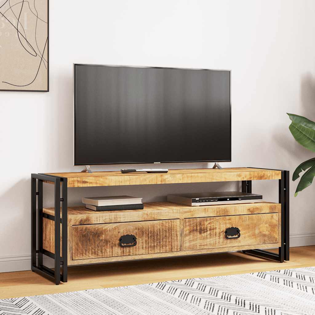 TV-Schrank 120x35x45 cm Massivholz Mango