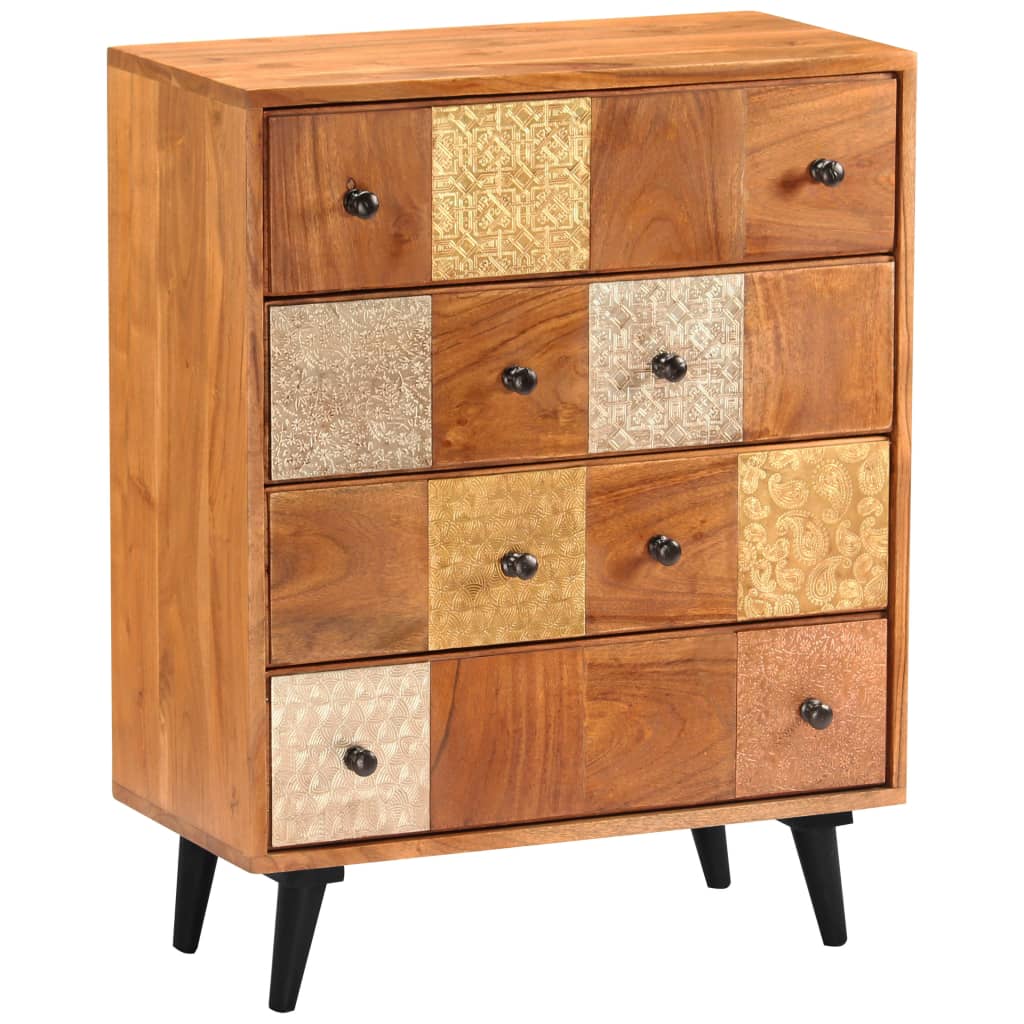 Kommode 60x30x75 cm Massivholz Akazie