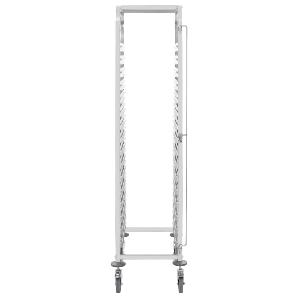 Tablettwagen für 16 Tabletts 38x55x163 cm Edelstahl