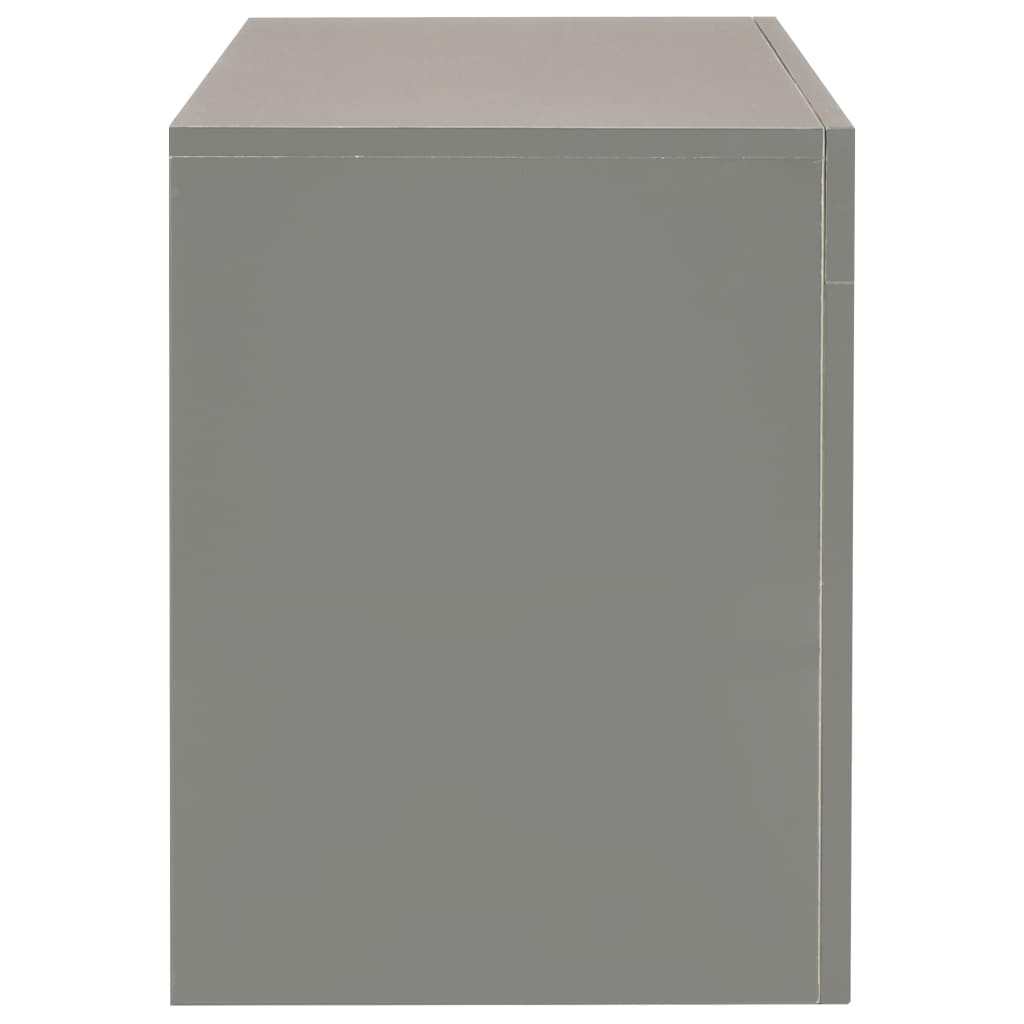 TV-Schrank mit LED-Leuchten Hochglanz-Grau 130x35x45 cm