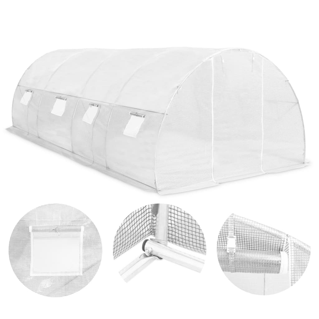 Gewächshaus 18m² 600x300x200 cm