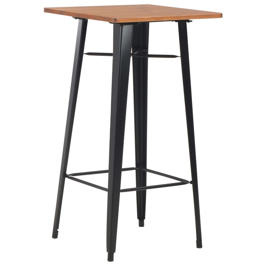3-teiliges Bar-Set Stahl Braun Schwarz