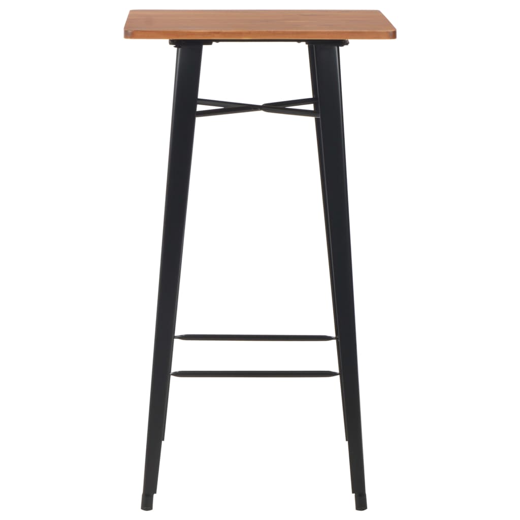 3-teiliges Bar-Set Stahl Braun Schwarz