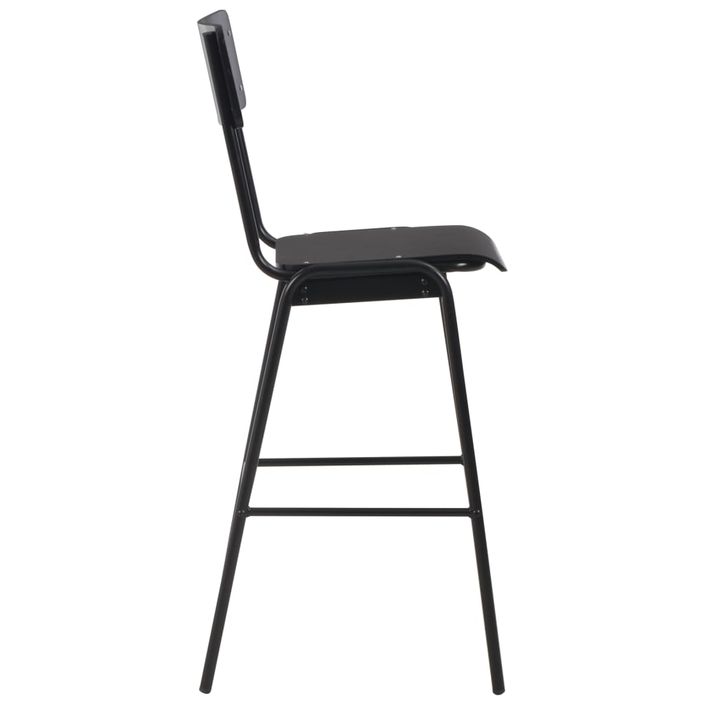 3-teiliges Bar-Set Stahl Schwarz