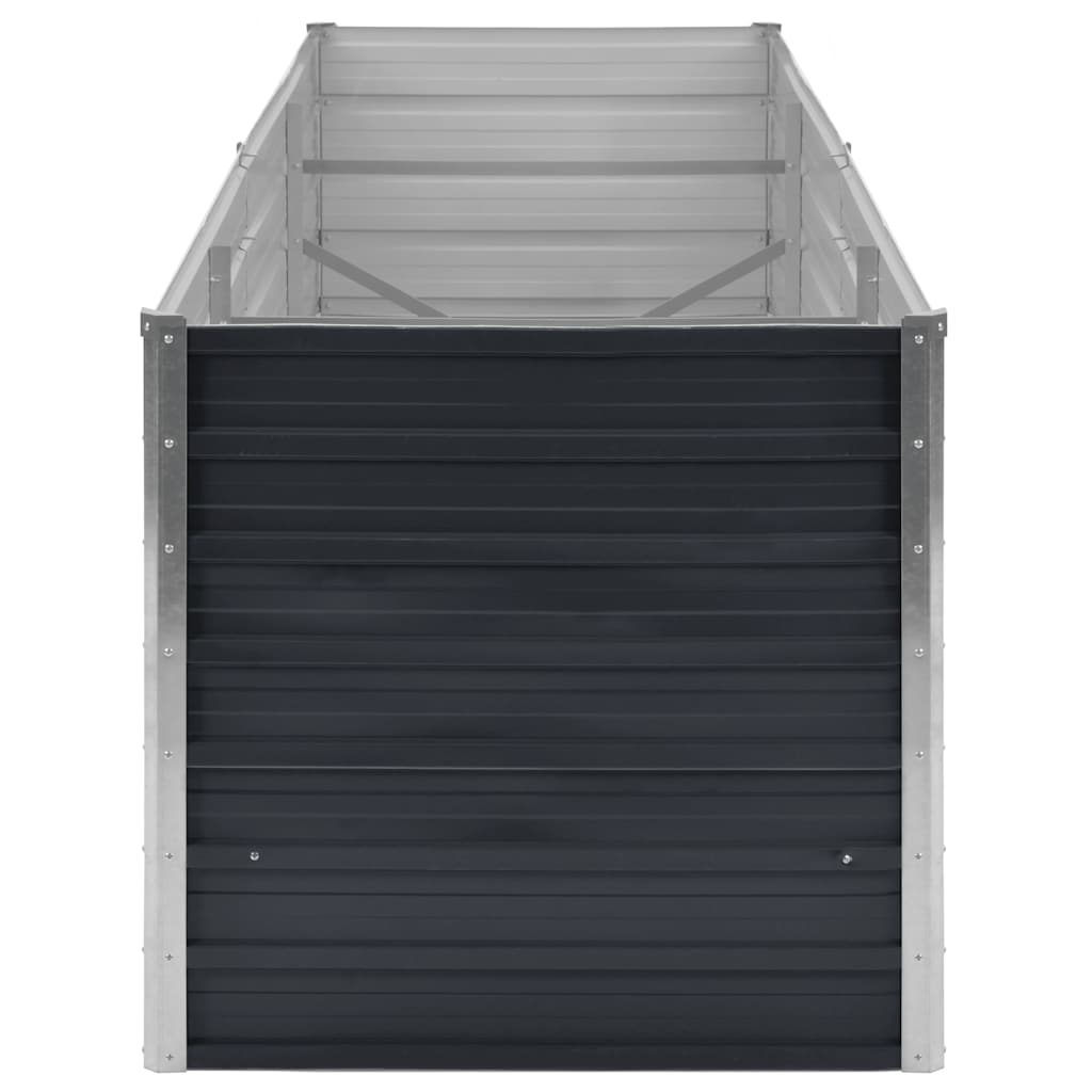 Garten-Hochbeet Anthrazit 240 x 80 x 77 cm Verzinkter Stahl