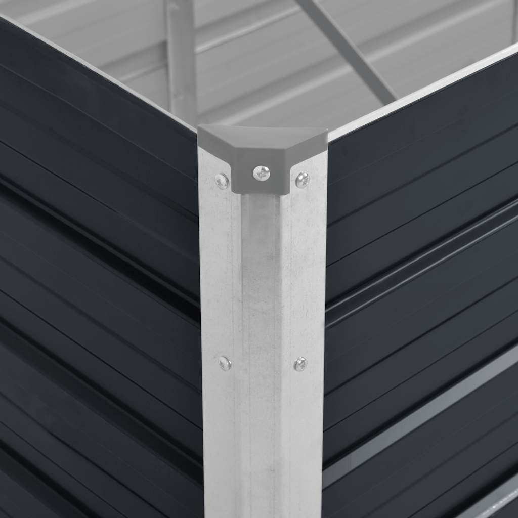 Garten-Hochbeet Anthrazit 240 x 80 x 77 cm Verzinkter Stahl