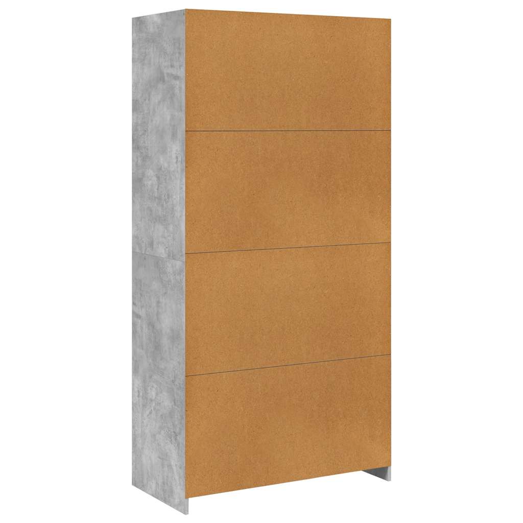 Kleiderschrank Betongrau 100x50x200 cm Holzwerkstoff