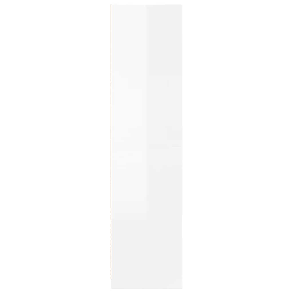 Kleiderschrank Hochglanz-Weiß 100x50x200 cm Holzwerkstoff