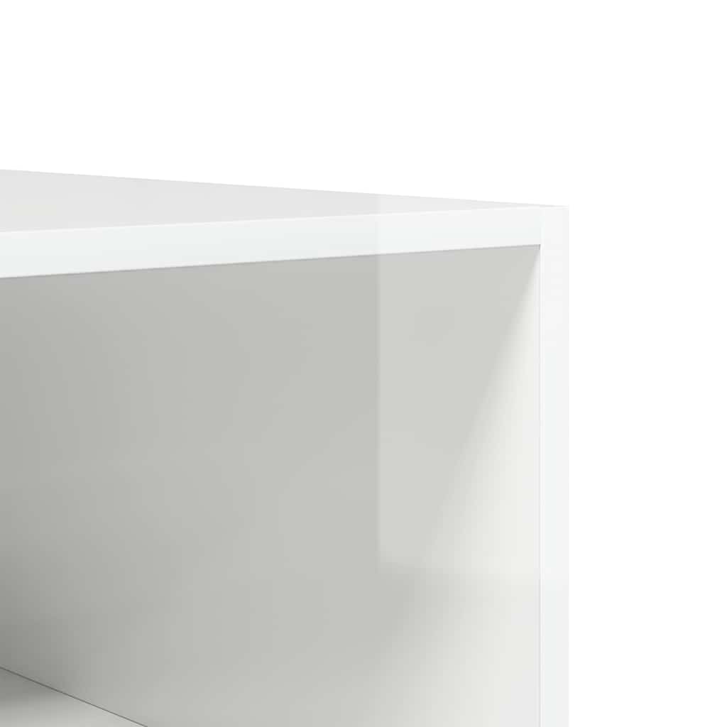 Kleiderschrank Hochglanz-Weiß 100x50x200 cm Holzwerkstoff