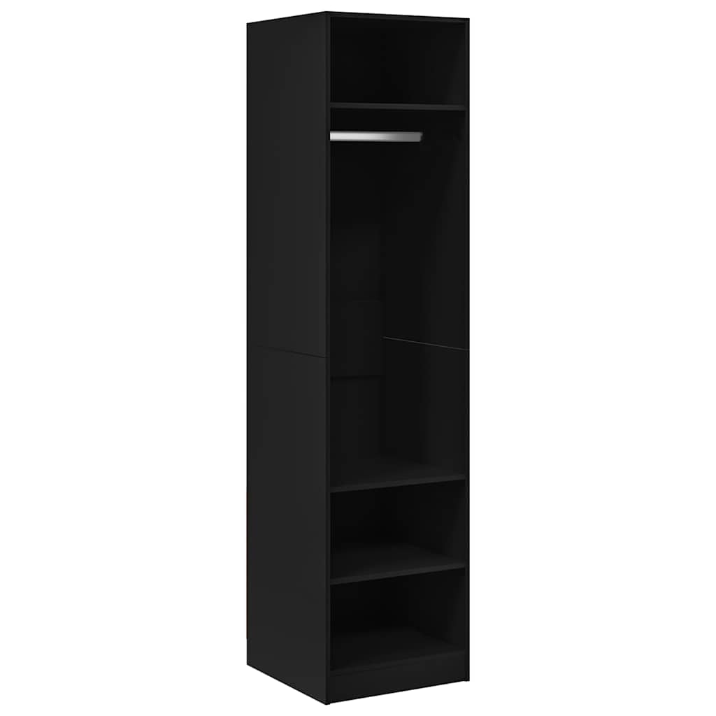 Kleiderschrank Schwarz 50x50x200 cm Holzwerkstoff