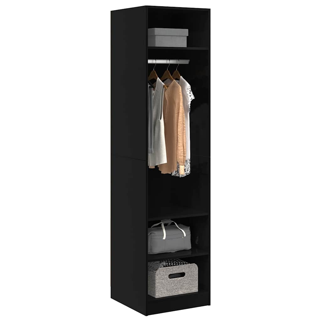 Kleiderschrank Schwarz 50x50x200 cm Holzwerkstoff