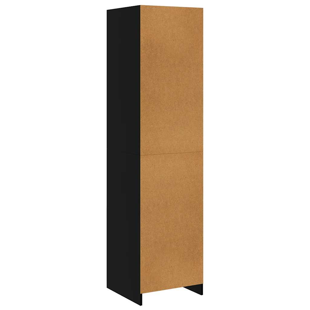 Kleiderschrank Schwarz 50x50x200 cm Holzwerkstoff