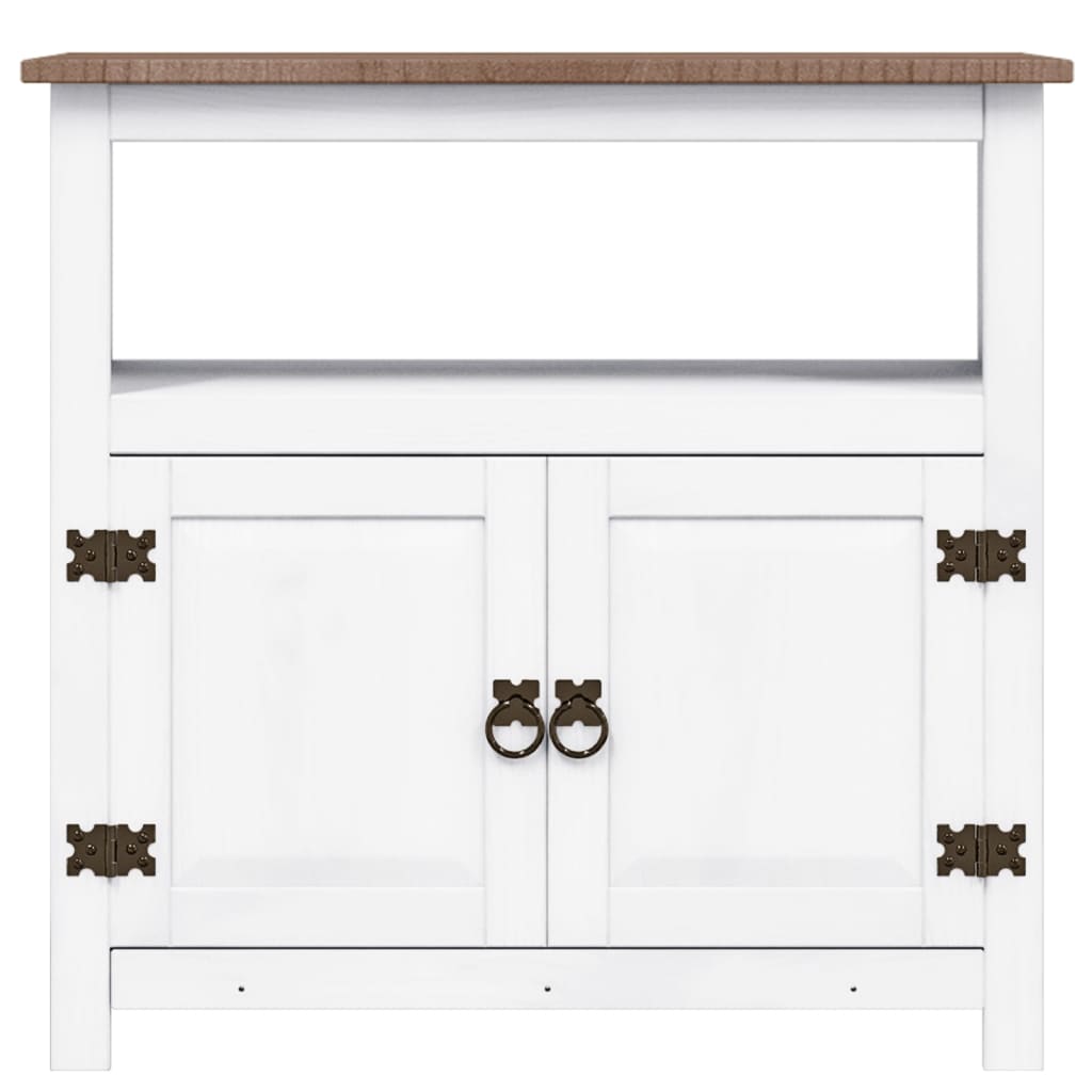 TV-Schrank Mexiko-Stil Kiefernholz Weiß 80x43x78 cm