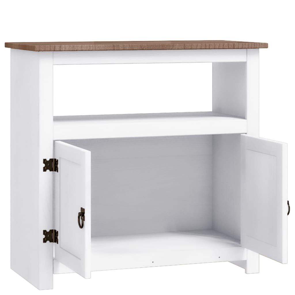 TV-Schrank Mexiko-Stil Kiefernholz Weiß 80x43x78 cm