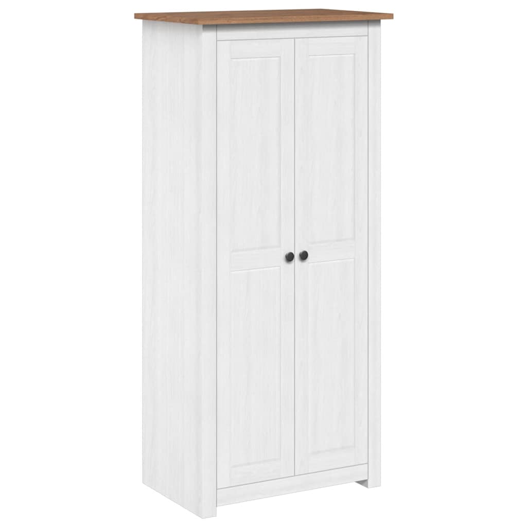 Kleiderschrank Weiß 80×50×171,5 cm Kiefer Massiv Panama Serie