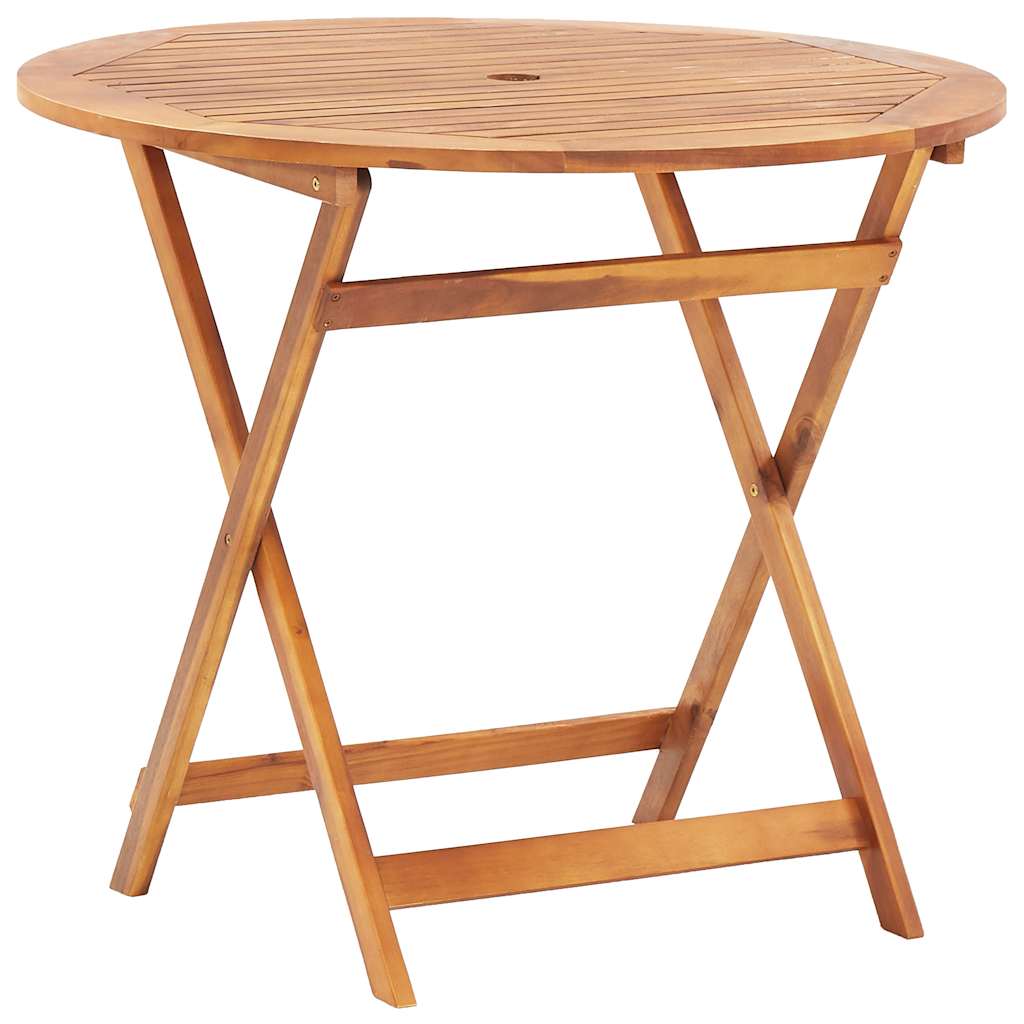Gartentisch Klappbar 90x75 cm Massivholz Akazie