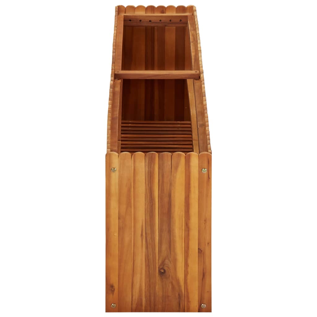 Garten-Hochbeet 150 x 30 x 50 cm Massivholz Akazie