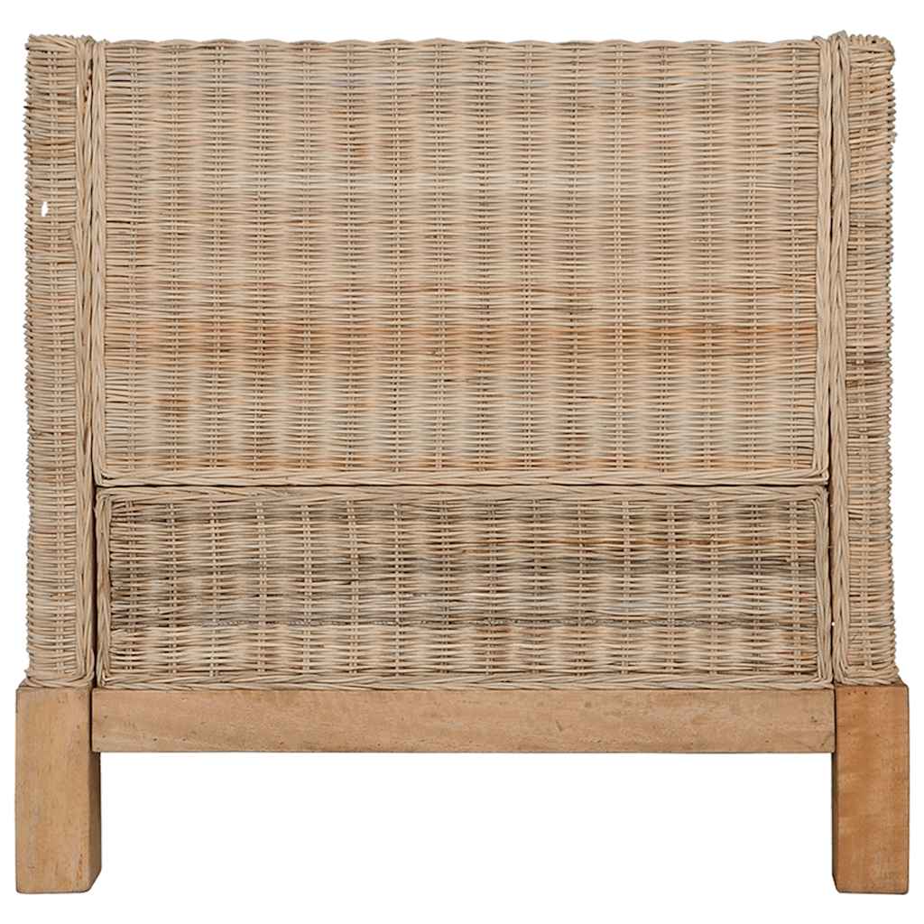 2-tlg. Sofagarnitur mit Auflagen Natur Rattan