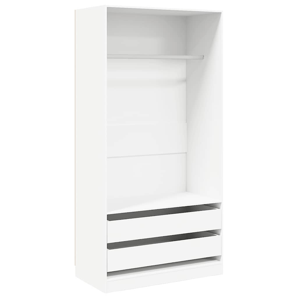 Kleiderschrank Weiß 100x50x200 cm Holzwerkstoff
