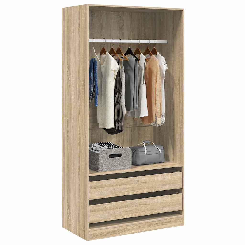 Kleiderschrank Sonoma-Eiche 100x50x200 cm Holzwerkstoff