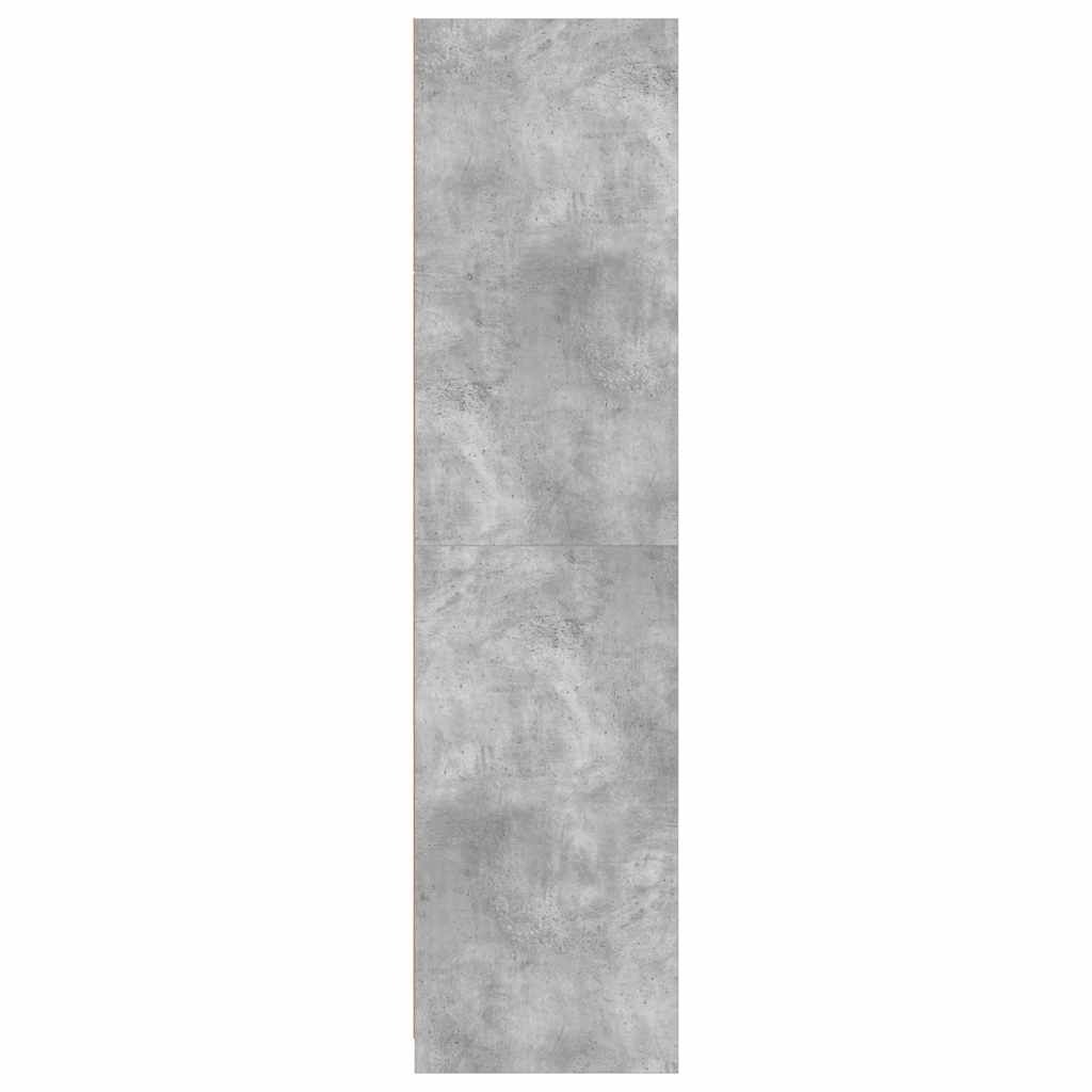 Kleiderschrank Betongrau 100x50x200 cm Holzwerkstoff