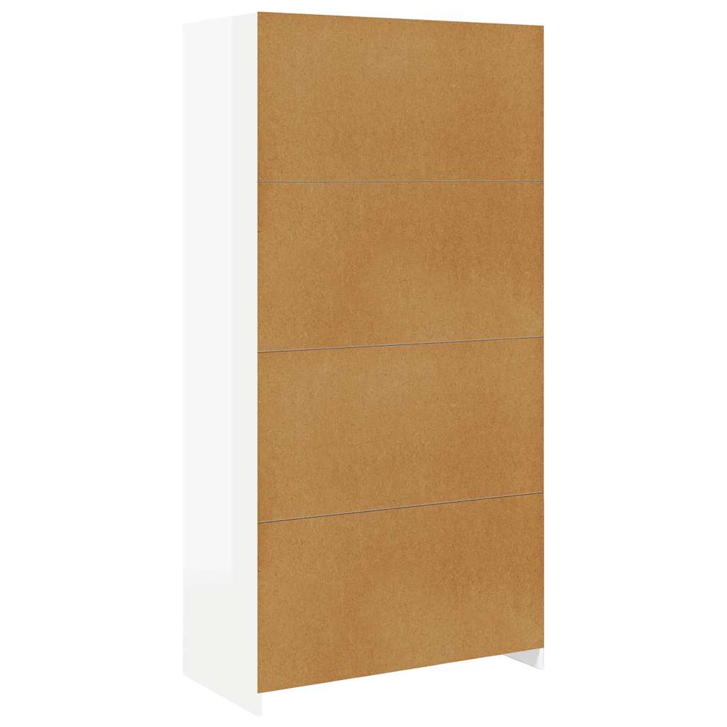 Kleiderschrank Hochglanz-Weiß 100x50x200 cm Holzwerkstoff