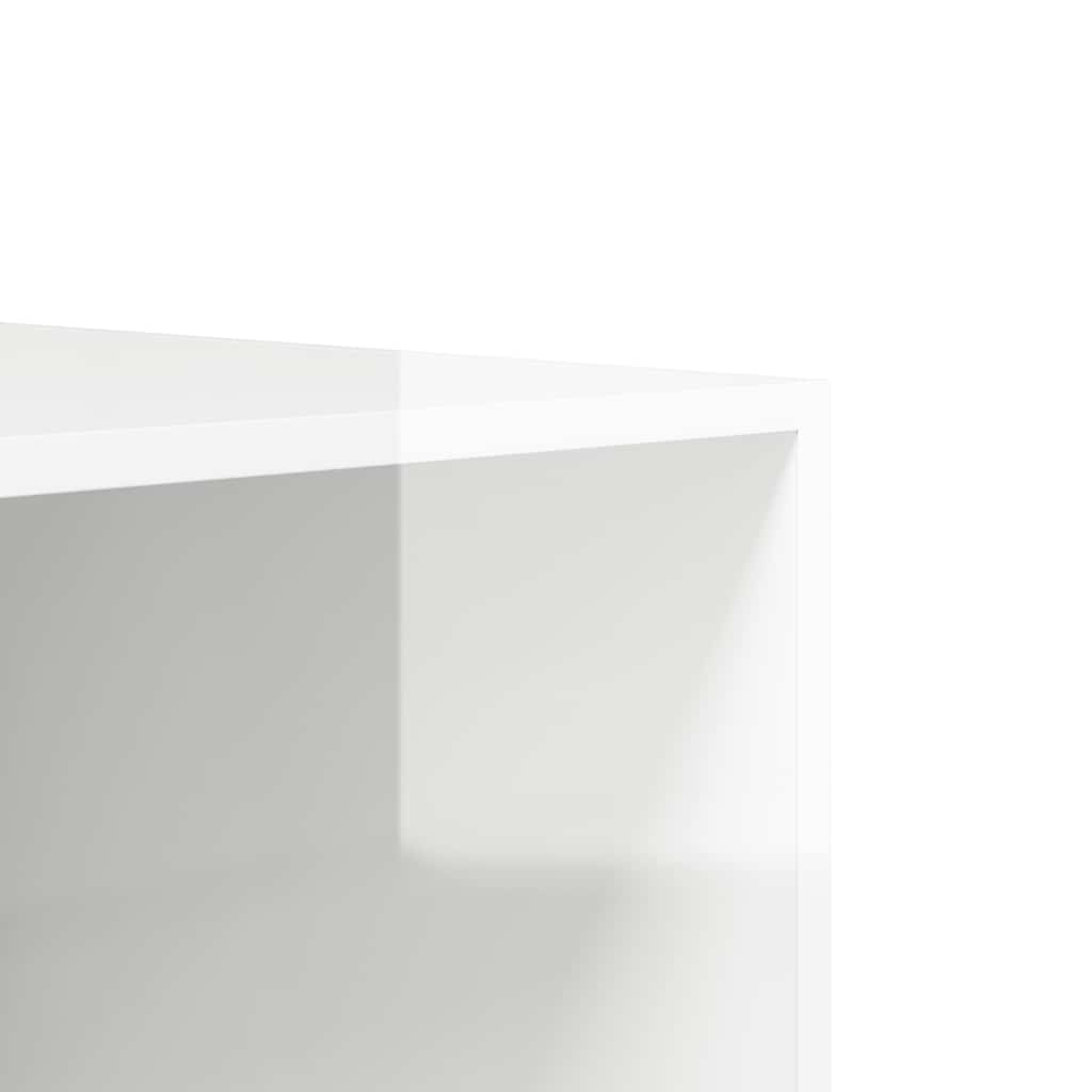 Kleiderschrank Hochglanz-Weiß 100x50x200 cm Holzwerkstoff