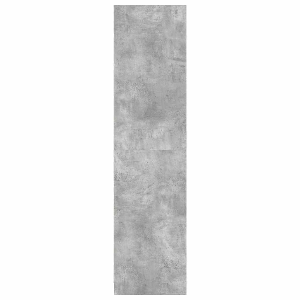 Kleiderschrank Schubladen Betongrau 50x50x200cm Holzwerkstoff