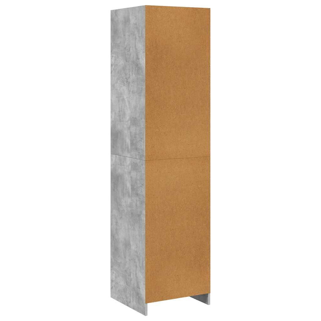 Kleiderschrank Schubladen Betongrau 50x50x200cm Holzwerkstoff