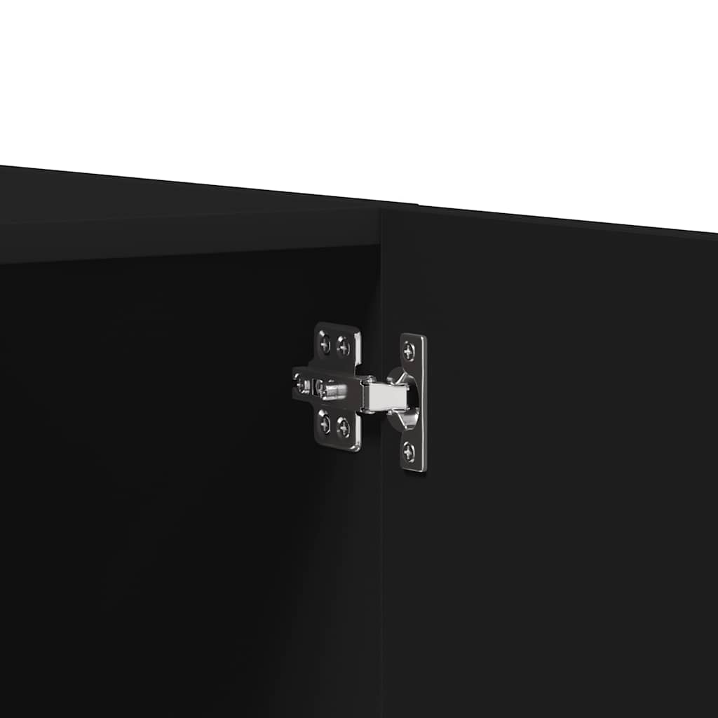 Kleiderschrank Schwarz 80x52x180 cm Holzwerkstoff