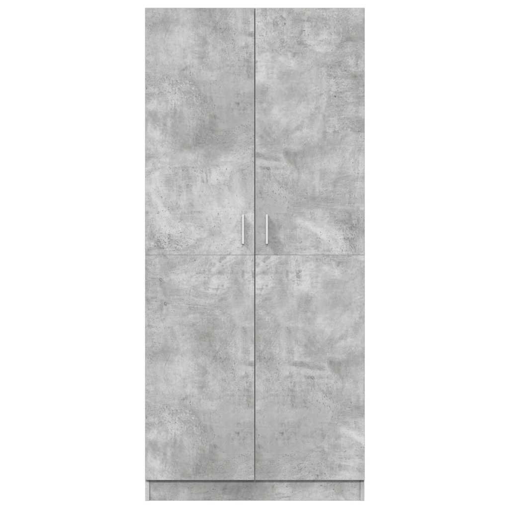 Kleiderschrank Betongrau 80x52x180 cm Holzwerkstoff