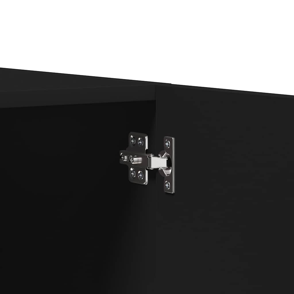 Kleiderschrank Schwarz 90x52x200 cm Holzwerkstoff