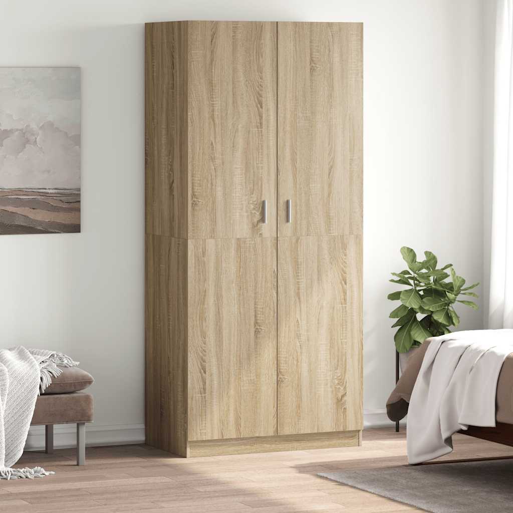 Kleiderschrank Sonoma-Eiche 90x52x200 cm Holzwerkstoff