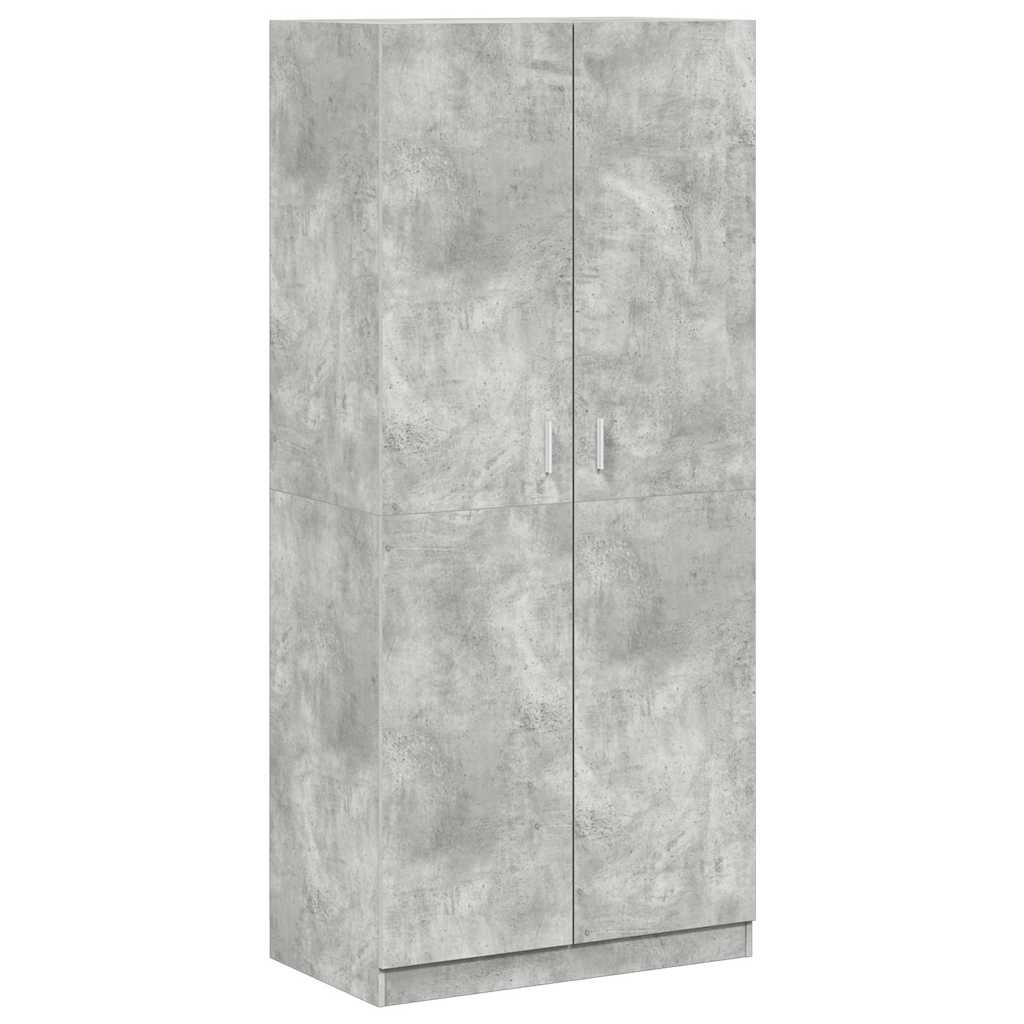Kleiderschrank Betongrau 90x52x200 cm Holzwerkstoff