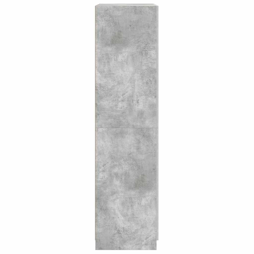 Kleiderschrank Betongrau 90x52x200 cm Holzwerkstoff
