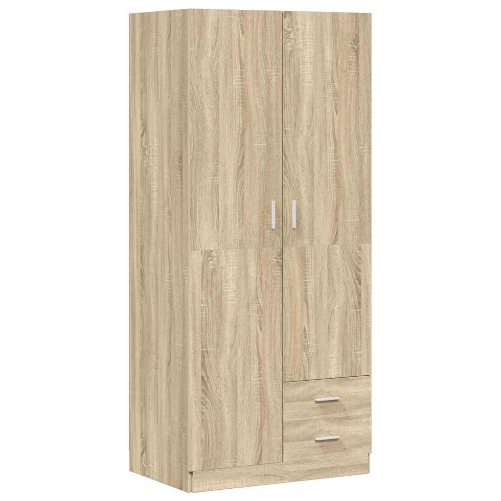 Kleiderschrank Sonoma-Eiche 80x52x180 cm Holzwerkstoff