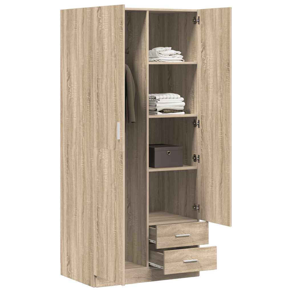 Kleiderschrank Sonoma-Eiche 80x52x180 cm Holzwerkstoff