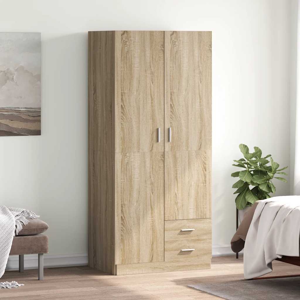 Kleiderschrank Sonoma-Eiche 80x52x180 cm Holzwerkstoff