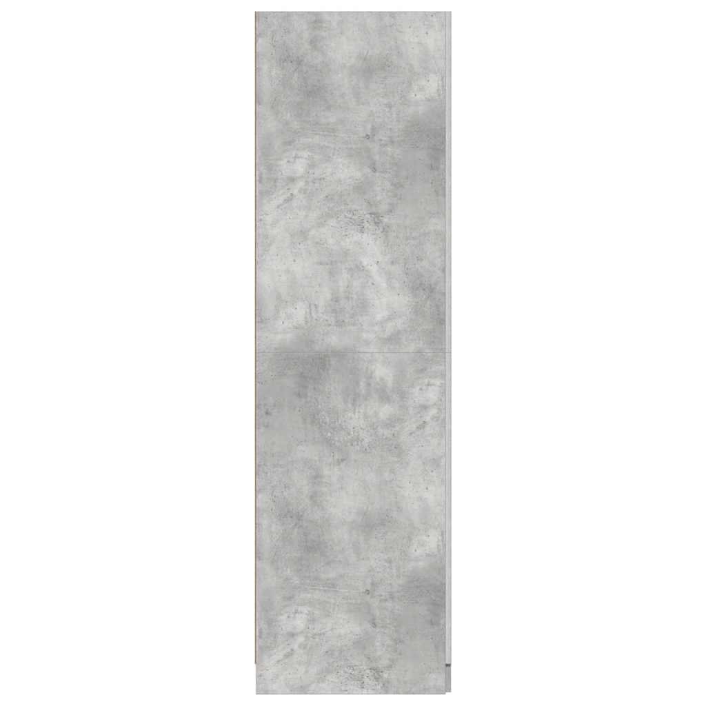 Kleiderschrank Betongrau 80x52x180 cm Holzwerkstoff