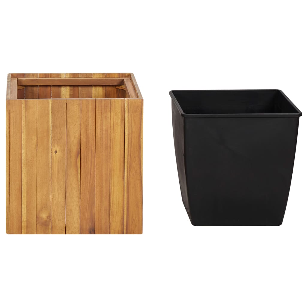 Garten-Hochbeet 43,5 x 43,5 x 43,5 cm Massivholz Akazie