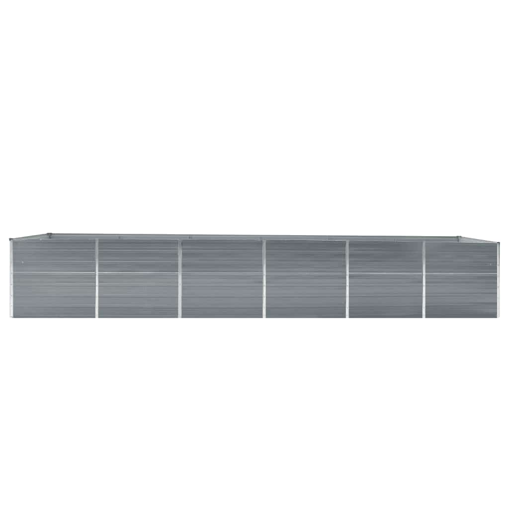 Garten-Hochbeet Verzinkter Stahl 480x80x77 cm Grau