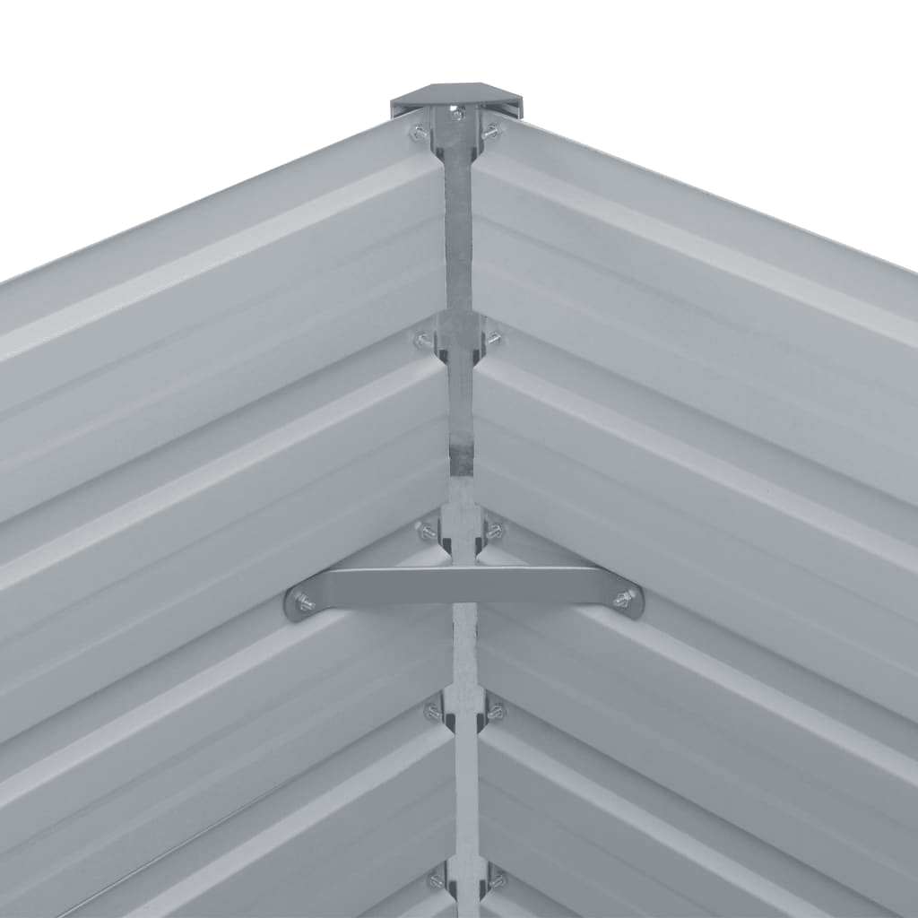 Garten-Hochbeet Verzinkter Stahl 600x80x77 cm Grau